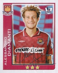 Sticker Alessandro Diamanti - Premier League Inglese 2009-2010 n. 419 - Topps