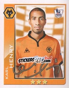 Figurina Karl Henry - Premier League Inglese 2009-2010 n. 456 - Topps