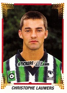 Sticker Christophe Lauwers - Football Belgium 1996-1997 - Panini