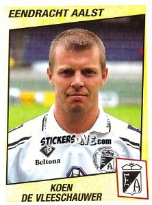 Sticker Koen De Vleeschauwer - Football Belgium 1996-1997 - Panini