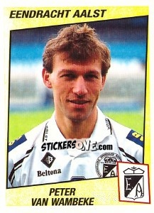 Sticker Peter van Wambeke - Football Belgium 1996-1997 - Panini