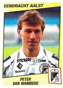 Sticker Peter van Wambeke - Football Belgium 1996-1997 n. 21 - Panini