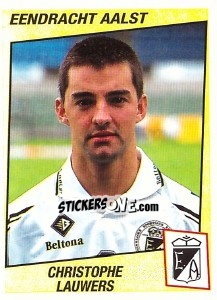 Sticker Christophe Lauwers - Football Belgium 1996-1997 - Panini