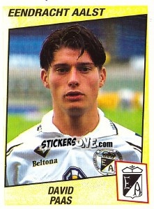 Sticker David Paas - Football Belgium 1996-1997 - Panini