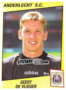 Figurina Geert De Vlieger - Football Belgium 1996-1997 - Panini