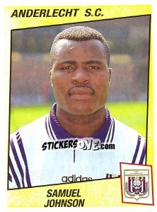 Sticker Samuel Johnson - Football Belgium 1996-1997 - Panini