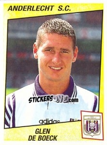 Cromo Glen De Boeck - Football Belgium 1996-1997 - Panini