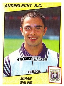 Sticker Johan Walem - Football Belgium 1996-1997 n. 37 - Panini