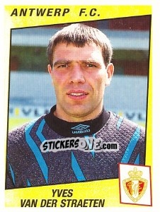 Sticker Yves van der Straeten - Football Belgium 1996-1997 - Panini