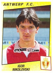 Sticker Igor Nikolovski - Football Belgium 1996-1997 - Panini