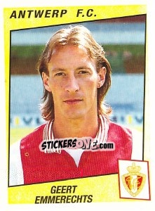 Sticker Geert Emmerechts - Football Belgium 1996-1997 - Panini