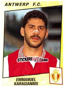 Sticker Emmanuel Karagiannis - Football Belgium 1996-1997 - Panini