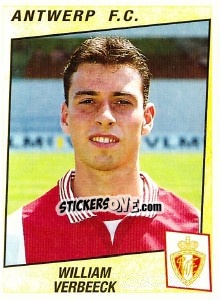 Cromo William Verbeeck - Football Belgium 1996-1997 - Panini