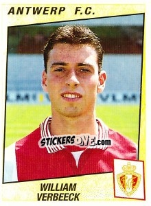 Sticker William Verbeeck - Football Belgium 1996-1997 - Panini