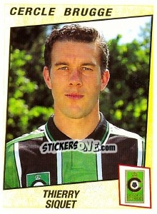 Sticker Thierry Siquet - Football Belgium 1996-1997 - Panini