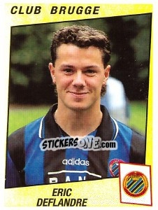 Sticker Eric Deflandre - Football Belgium 1996-1997 - Panini