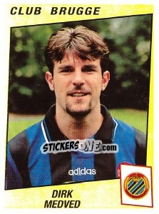 Sticker Dirk Medved - Football Belgium 1996-1997 - Panini