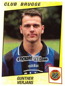 Sticker Gunther Verjans - Football Belgium 1996-1997 - Panini