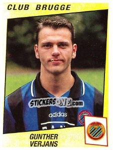 Sticker Gunther Verjans - Football Belgium 1996-1997 n. 95 - Panini