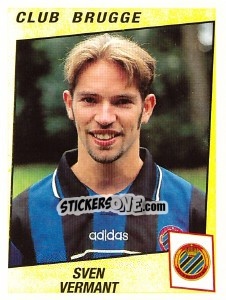 Sticker Sven Vermant - Football Belgium 1996-1997 - Panini