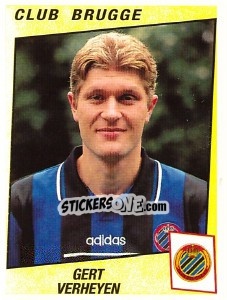 Sticker Gert Verheyen - Football Belgium 1996-1997 - Panini