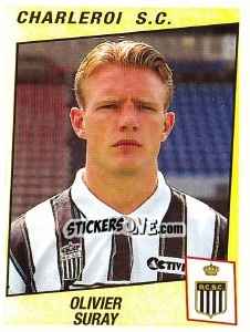 Sticker Olivier Suray - Football Belgium 1996-1997 n. 109 - Panini