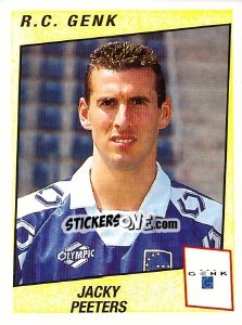 Sticker Jacky Peeters - Football Belgium 1996-1997 n. 126 - Panini