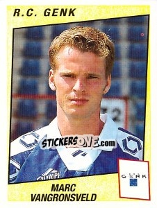 Sticker Marc Vangronsveld - Football Belgium 1996-1997 - Panini