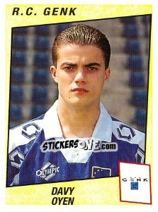 Sticker Davy Oyen - Football Belgium 1996-1997 - Panini