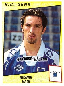 Figurina Besnik Hasi - Football Belgium 1996-1997 - Panini