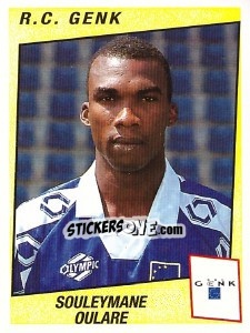 Figurina Souleymane Oulare - Football Belgium 1996-1997 - Panini