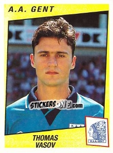 Sticker Thomas Vasov - Football Belgium 1996-1997 - Panini