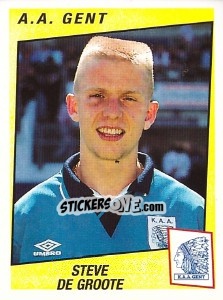 Sticker Steve De Groote - Football Belgium 1996-1997 - Panini