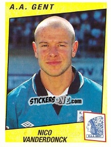 Sticker Nico Vanderdonck - Football Belgium 1996-1997 - Panini