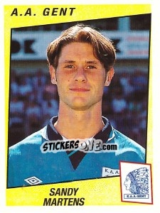 Sticker Sandy Martens - Football Belgium 1996-1997 - Panini