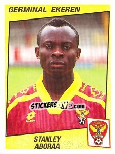 Sticker Stanley Aboraa - Football Belgium 1996-1997 - Panini