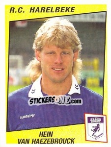 Figurina Hein van Haezebrouck - Football Belgium 1996-1997 n. 185 - Panini