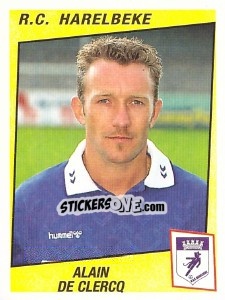 Sticker Alain De Clercq - Football Belgium 1996-1997 - Panini