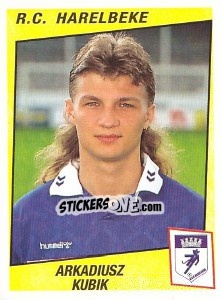 Sticker Arkadiusz Kubik - Football Belgium 1996-1997 - Panini