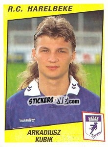 Cromo Arkadiusz Kubik - Football Belgium 1996-1997 n. 191 - Panini