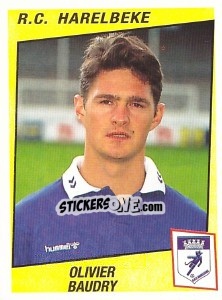 Sticker Olivier Baudry - Football Belgium 1996-1997 - Panini