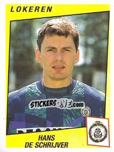 Sticker Hans De Schrijver - Football Belgium 1996-1997 - Panini