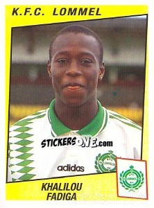 Sticker Khalilou Fadiga - Football Belgium 1996-1997 - Panini