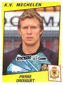 Figurina Pierre Drouguet - Football Belgium 1996-1997 - Panini