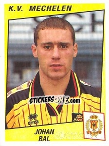 Sticker Johan Bal - Football Belgium 1996-1997 - Panini