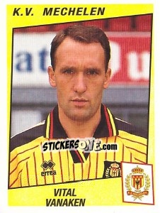 Figurina Vital Vanaken - Football Belgium 1996-1997 - Panini