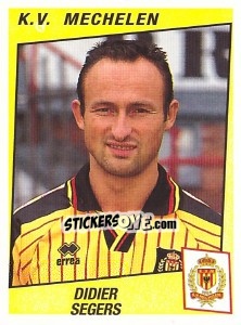 Sticker Didier Segers - Football Belgium 1996-1997 n. 263 - Panini