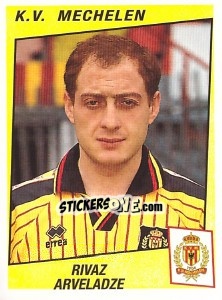 Sticker Rivaz Arveladze - Football Belgium 1996-1997 - Panini