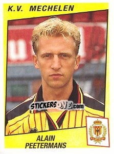 Figurina Alain Peetermans - Football Belgium 1996-1997 - Panini