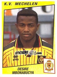 Sticker Desire Mbonabucya - Football Belgium 1996-1997 - Panini